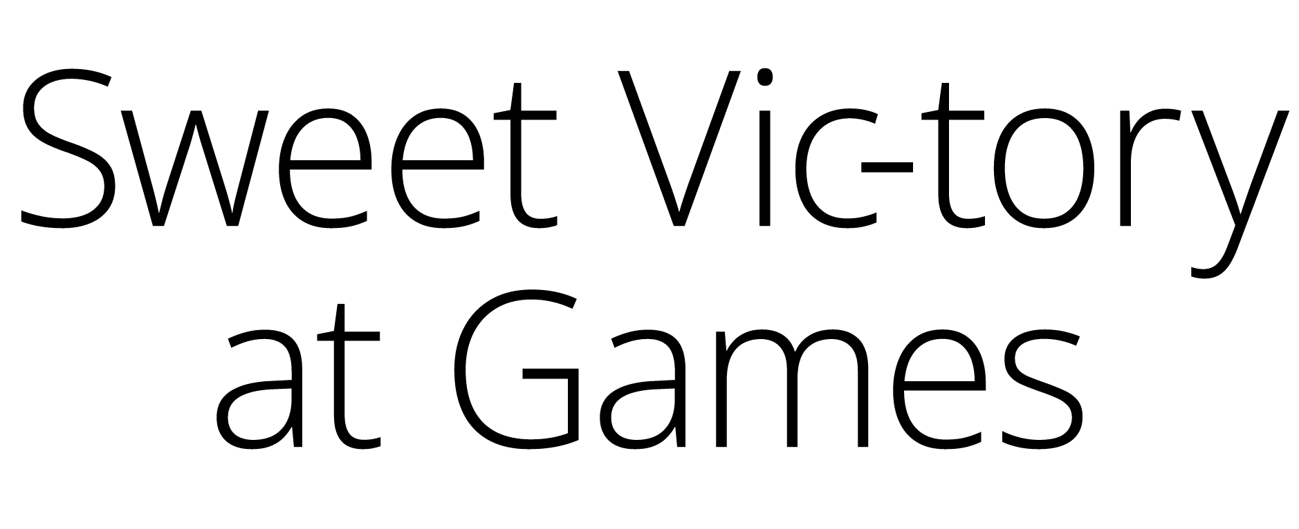 Sweet Vic tory at Games 